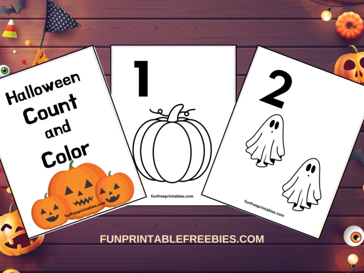 Free Halloween Count and Color Printable Booklet